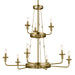 Myhouse Lighting Kichler - 52452NBR - Nine Light Chandelier - Vetivene - Natural Brass