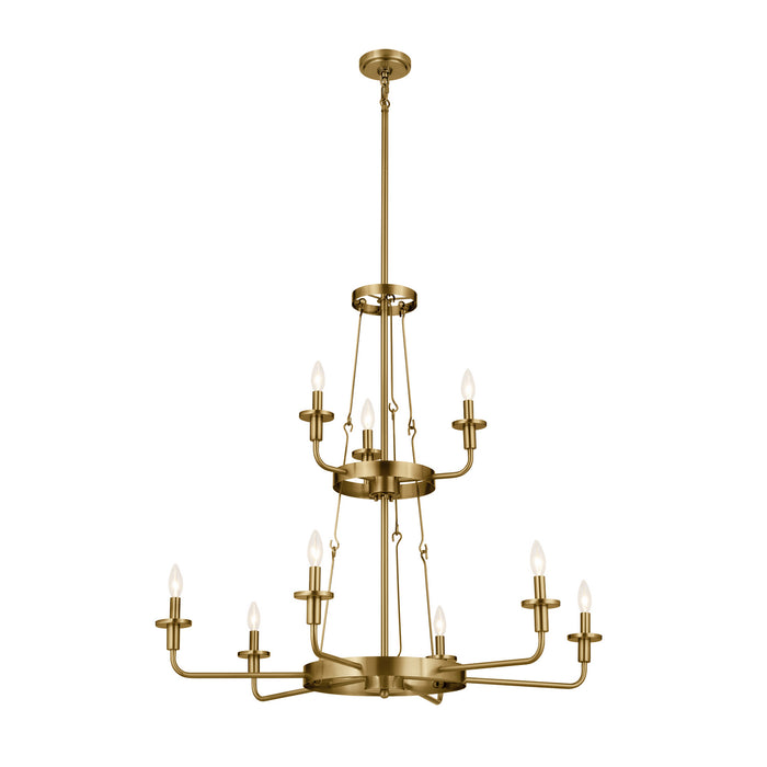 Myhouse Lighting Kichler - 52452NBR - Nine Light Chandelier - Vetivene - Natural Brass