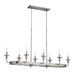 Myhouse Lighting Kichler - 52453CLP - Eight Light Linear Chandelier - Vetivene - Classic Pewter