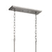 Myhouse Lighting Kichler - 52453CLP - Eight Light Linear Chandelier - Vetivene - Classic Pewter