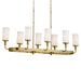 Myhouse Lighting Kichler - 52453NBR - Eight Light Linear Chandelier - Vetivene - Natural Brass