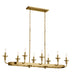 Myhouse Lighting Kichler - 52453NBR - Eight Light Linear Chandelier - Vetivene - Natural Brass