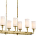 Myhouse Lighting Kichler - 52453NBR - Eight Light Linear Chandelier - Vetivene - Natural Brass