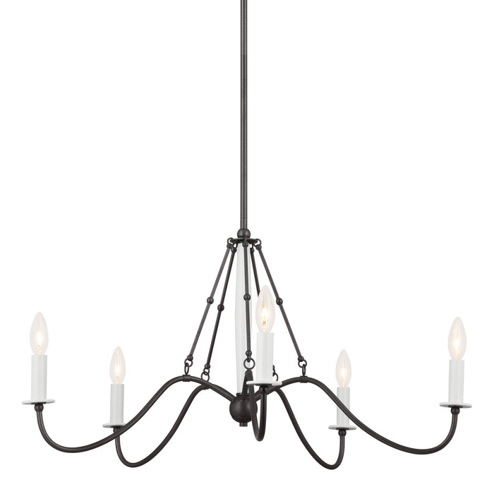 Myhouse Lighting Kichler - 52455AVI - Five Light Chandelier - Freesia - Anvil Iron