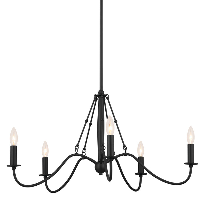 Myhouse Lighting Kichler - 52455BKT - Five Light Chandelier - Freesia - Textured Black