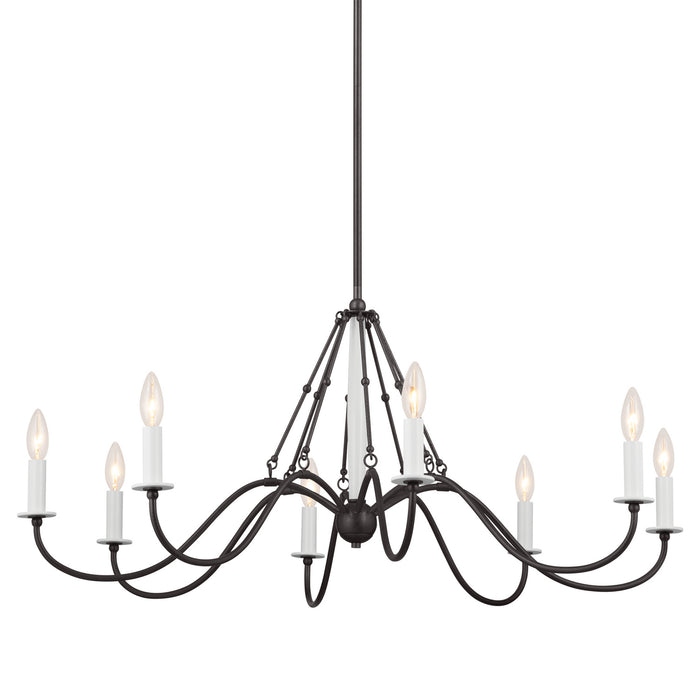 Myhouse Lighting Kichler - 52456AVI - Eight Light Chandelier - Freesia - Anvil Iron