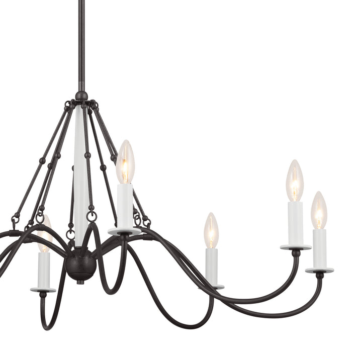 Myhouse Lighting Kichler - 52456AVI - Eight Light Chandelier - Freesia - Anvil Iron