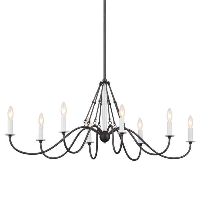 Myhouse Lighting Kichler - 52457AVI - Eight Light Chandelier - Freesia - Anvil Iron