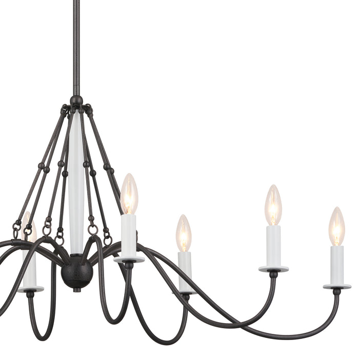 Myhouse Lighting Kichler - 52457AVI - Eight Light Chandelier - Freesia - Anvil Iron