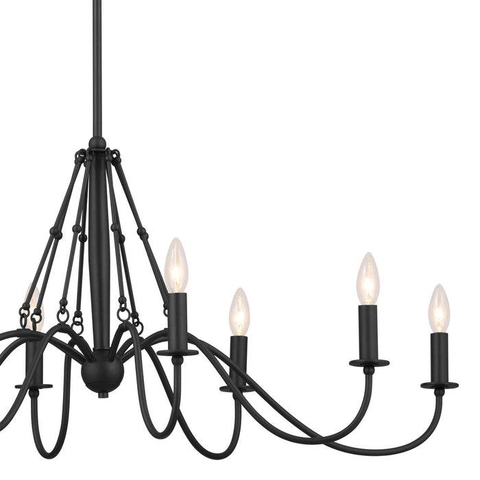 Myhouse Lighting Kichler - 52457BKT - Eight Light Chandelier - Freesia - Textured Black