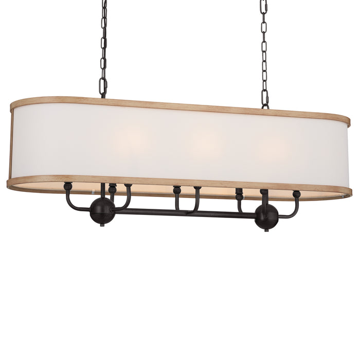 Myhouse Lighting Kichler - 52467AVI - Eight Light Linear Chandelier - Heddle - Anvil Iron