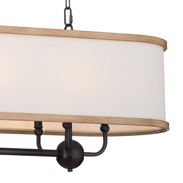 Myhouse Lighting Kichler - 52467AVI - Eight Light Linear Chandelier - Heddle - Anvil Iron