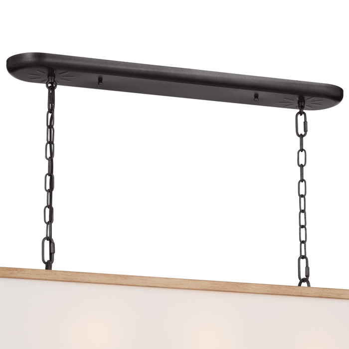 Myhouse Lighting Kichler - 52467AVI - Eight Light Linear Chandelier - Heddle - Anvil Iron