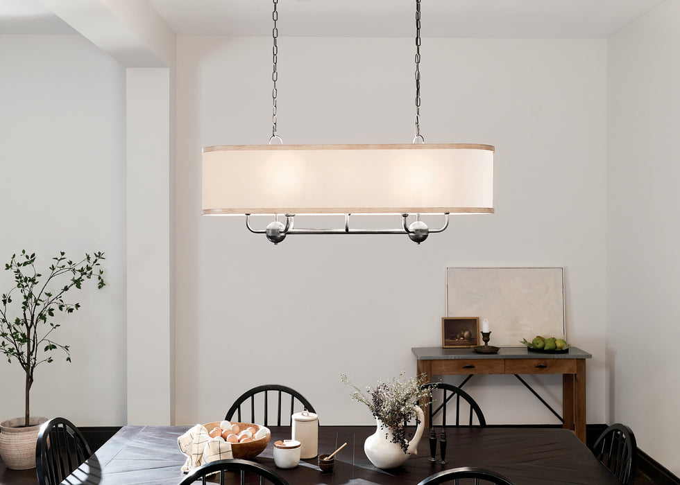 Myhouse Lighting Kichler - 52467AVI - Eight Light Linear Chandelier - Heddle - Anvil Iron