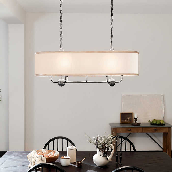 Myhouse Lighting Kichler - 52467AVI - Eight Light Linear Chandelier - Heddle - Anvil Iron