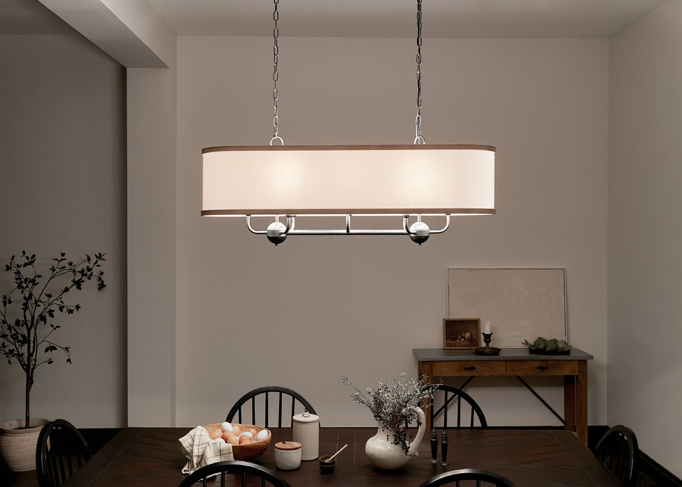 Myhouse Lighting Kichler - 52467AVI - Eight Light Linear Chandelier - Heddle - Anvil Iron