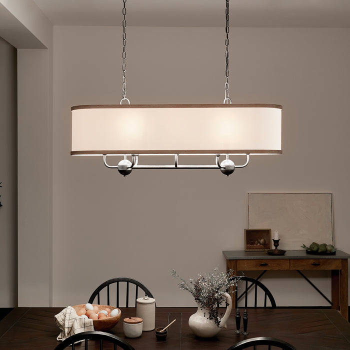 Myhouse Lighting Kichler - 52467AVI - Eight Light Linear Chandelier - Heddle - Anvil Iron