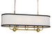 Myhouse Lighting Kichler - 52467NBR - Eight Light Linear Chandelier - Heddle - Natural Brass