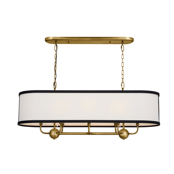 Myhouse Lighting Kichler - 52467NBR - Eight Light Linear Chandelier - Heddle - Natural Brass