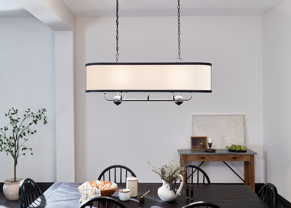 Myhouse Lighting Kichler - 52467BKT - Eight Light Linear Chandelier - Heddle - Textured Black