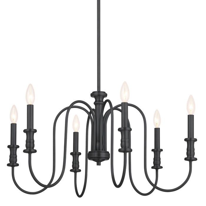 Myhouse Lighting Kichler - 52470BK - Six Light Chandelier - Karthe - Black