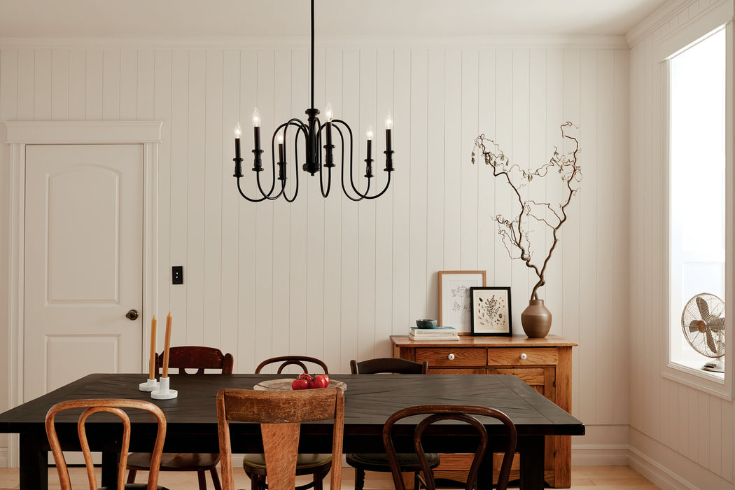 Myhouse Lighting Kichler - 52470BK - Six Light Chandelier - Karthe - Black