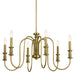 Myhouse Lighting Kichler - 52470NBR - Six Light Chandelier - Karthe - Natural Brass