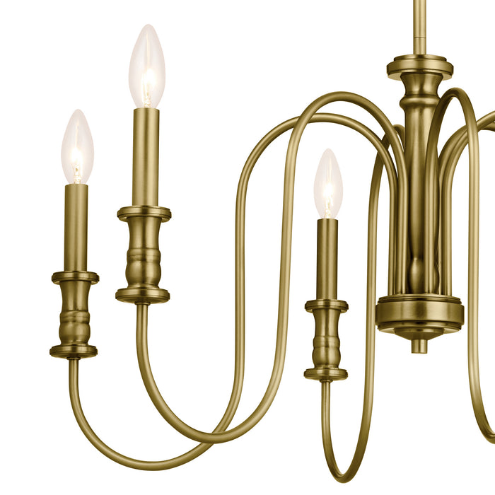 Myhouse Lighting Kichler - 52470NBR - Six Light Chandelier - Karthe - Natural Brass