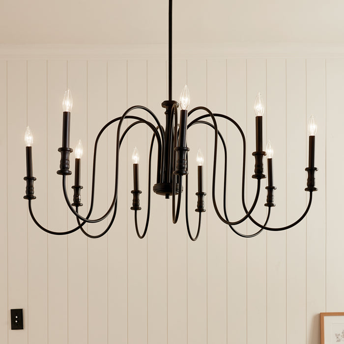 Myhouse Lighting Kichler - 52471BK - Nine Light Chandelier - Karthe - Black