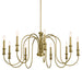 Myhouse Lighting Kichler - 52471NBR - Nine Light Chandelier - Karthe - Natural Brass