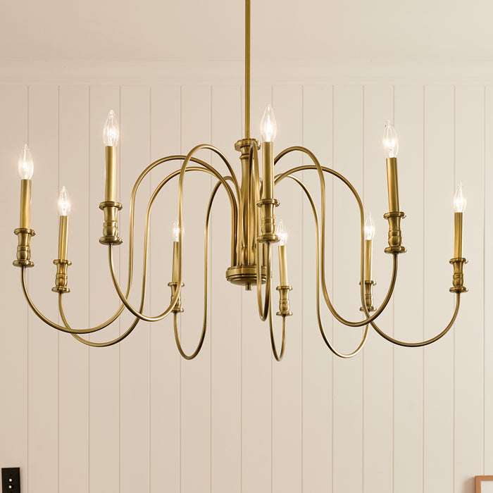 Myhouse Lighting Kichler - 52471NBR - Nine Light Chandelier - Karthe - Natural Brass