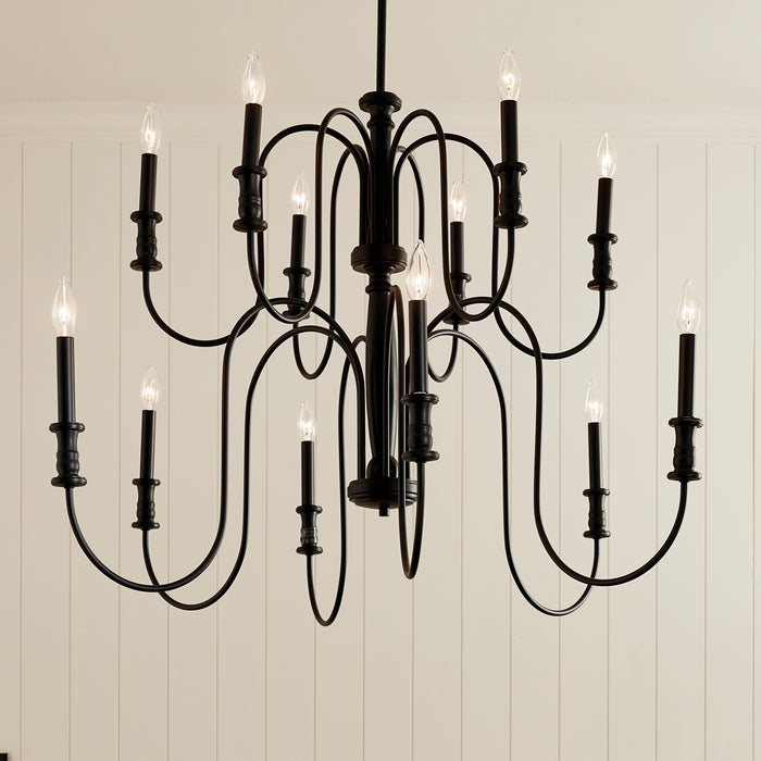 Myhouse Lighting Kichler - 52472BK - 12 Light Chandelier - Karthe - Black