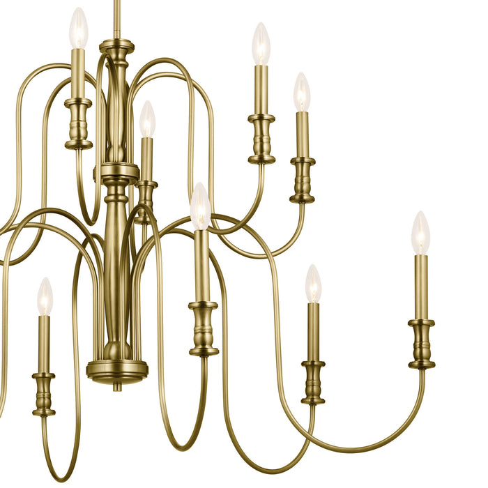 Myhouse Lighting Kichler - 52472NBR - 12 Light Chandelier - Karthe - Natural Brass