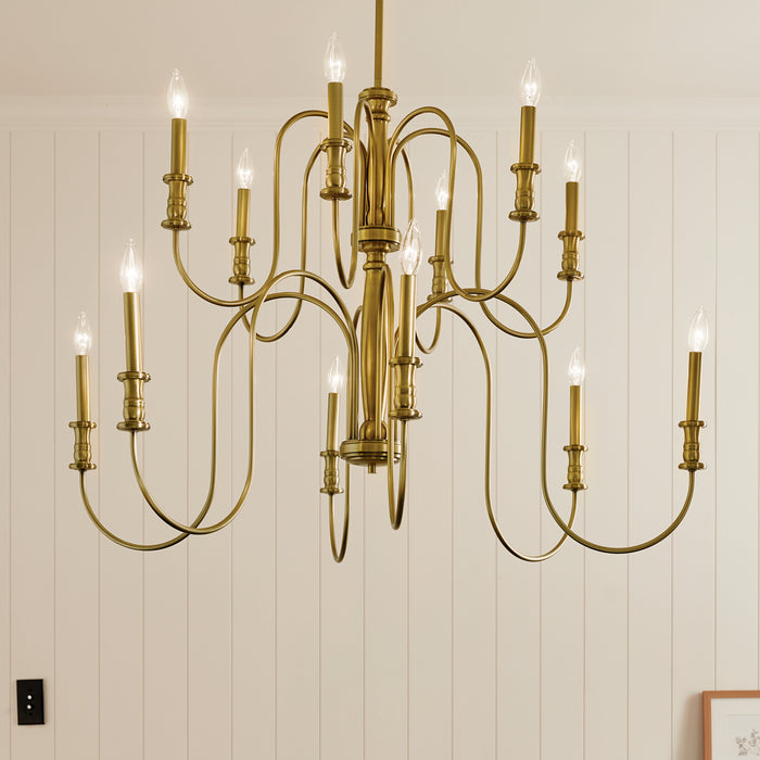 Myhouse Lighting Kichler - 52472NBR - 12 Light Chandelier - Karthe - Natural Brass