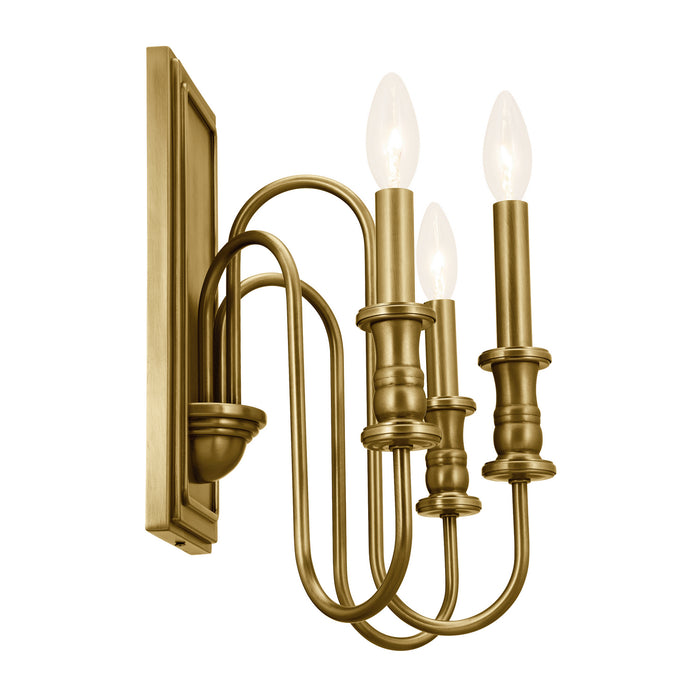 Myhouse Lighting Kichler - 52473NBR - Three Light Wall Sconce - Karthe - Natural Brass