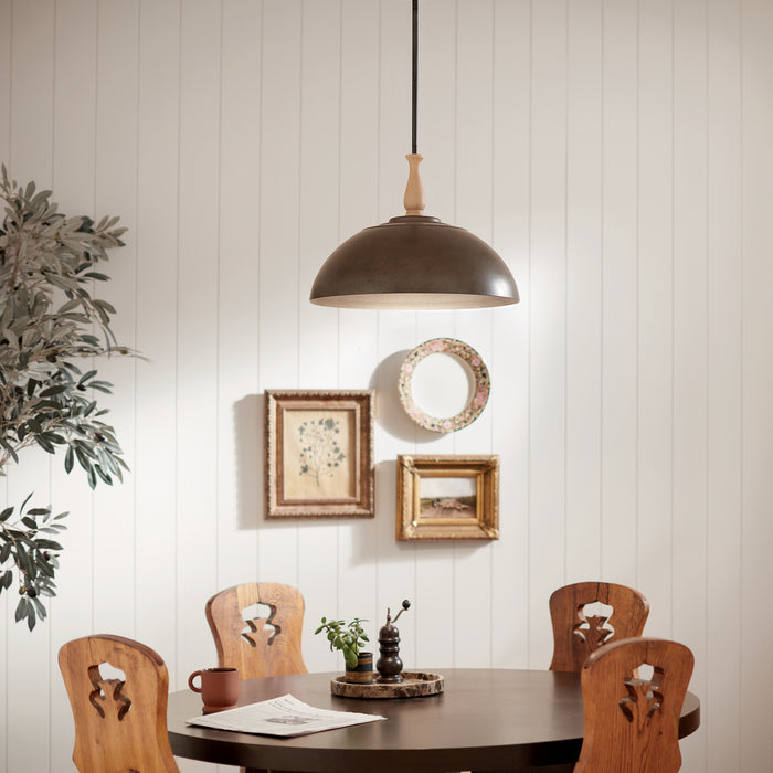 Myhouse Lighting Kichler - 52477AVI - One Light Pendant - Fira - Anvil Iron