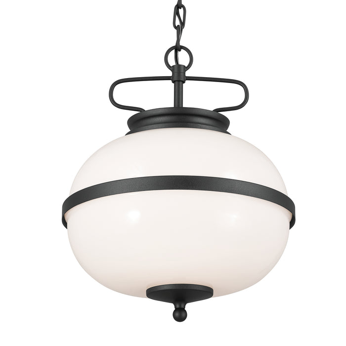 Myhouse Lighting Kichler - 52478BKT - Two Light Pendant - Opal - Textured Black