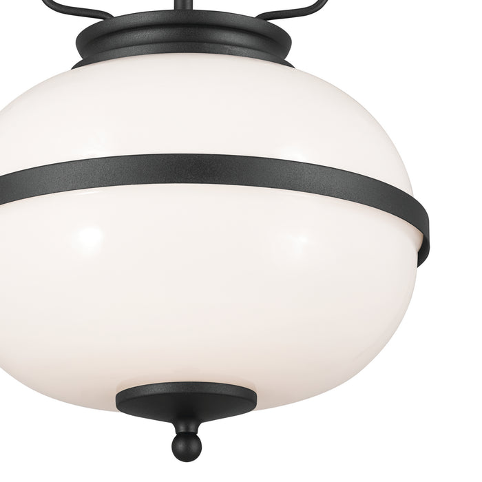 Myhouse Lighting Kichler - 52478BKT - Two Light Pendant - Opal - Textured Black