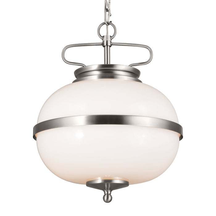 Myhouse Lighting Kichler - 52478CLP - Two Light Pendant - Opal - Classic Pewter