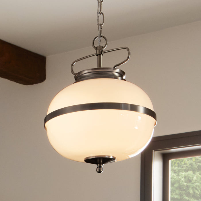 Myhouse Lighting Kichler - 52478CLP - Two Light Pendant - Opal - Classic Pewter