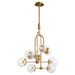 Myhouse Lighting Cyan - 11387 - Eight Light Pendant - Drea - Aged Brass