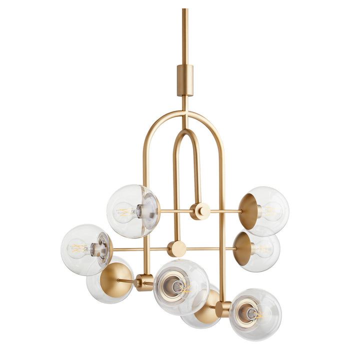 Myhouse Lighting Cyan - 11387 - Eight Light Pendant - Drea - Aged Brass