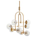 Myhouse Lighting Cyan - 11387 - Eight Light Pendant - Drea - Aged Brass