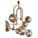 Myhouse Lighting Cyan - 11387 - Eight Light Pendant - Drea - Aged Brass