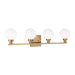 Myhouse Lighting Visual Comfort Studio - 4461604-848 - Four Light Bath Vanity - Clybourn - Satin Brass