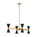 Myhouse Lighting Visual Comfort Studio - AEC1068MBK - Eight Light Chandelier - Albertine - Midnight Black