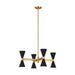 Myhouse Lighting Visual Comfort Studio - AEC1078MBK - Eight Light Chandelier - Albertine - Midnight Black