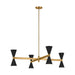 Myhouse Lighting Visual Comfort Studio - AEC1088MBK - Eight Light Chandelier - Albertine - Midnight Black