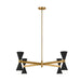 Myhouse Lighting Visual Comfort Studio - AEC1088MBK - Eight Light Chandelier - Albertine - Midnight Black