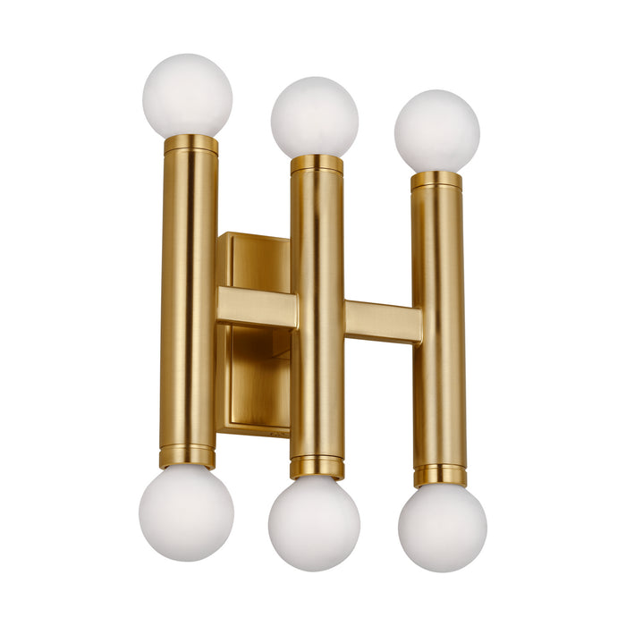 Myhouse Lighting Visual Comfort Studio - TW1146BBS - Six Light Wall Sconce - Beckham Modern - Burnished Brass